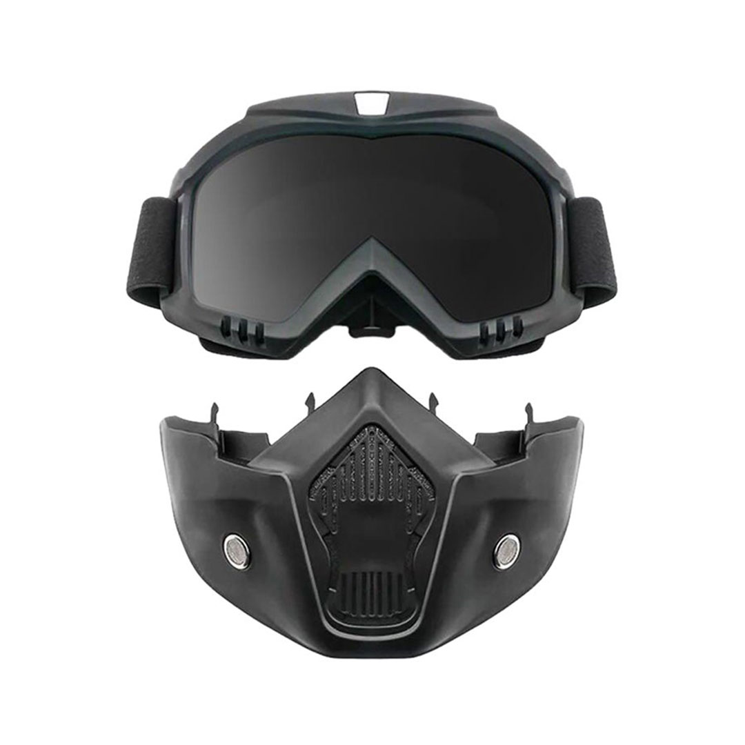 قناع وجه للدراجات النارية - أسود