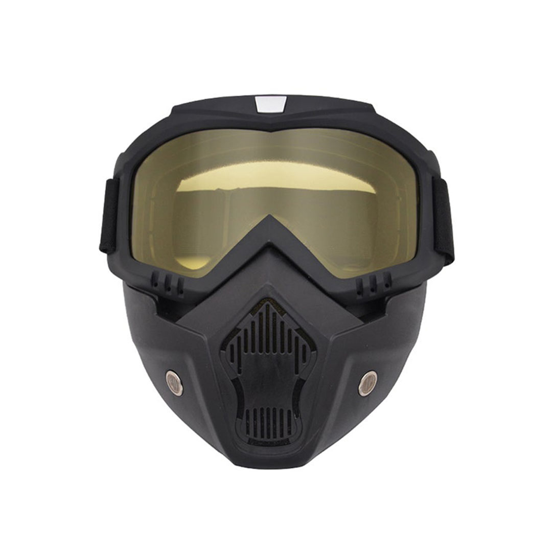 قناع حماية للوجه لراكبي الدراجات النارية - أسود