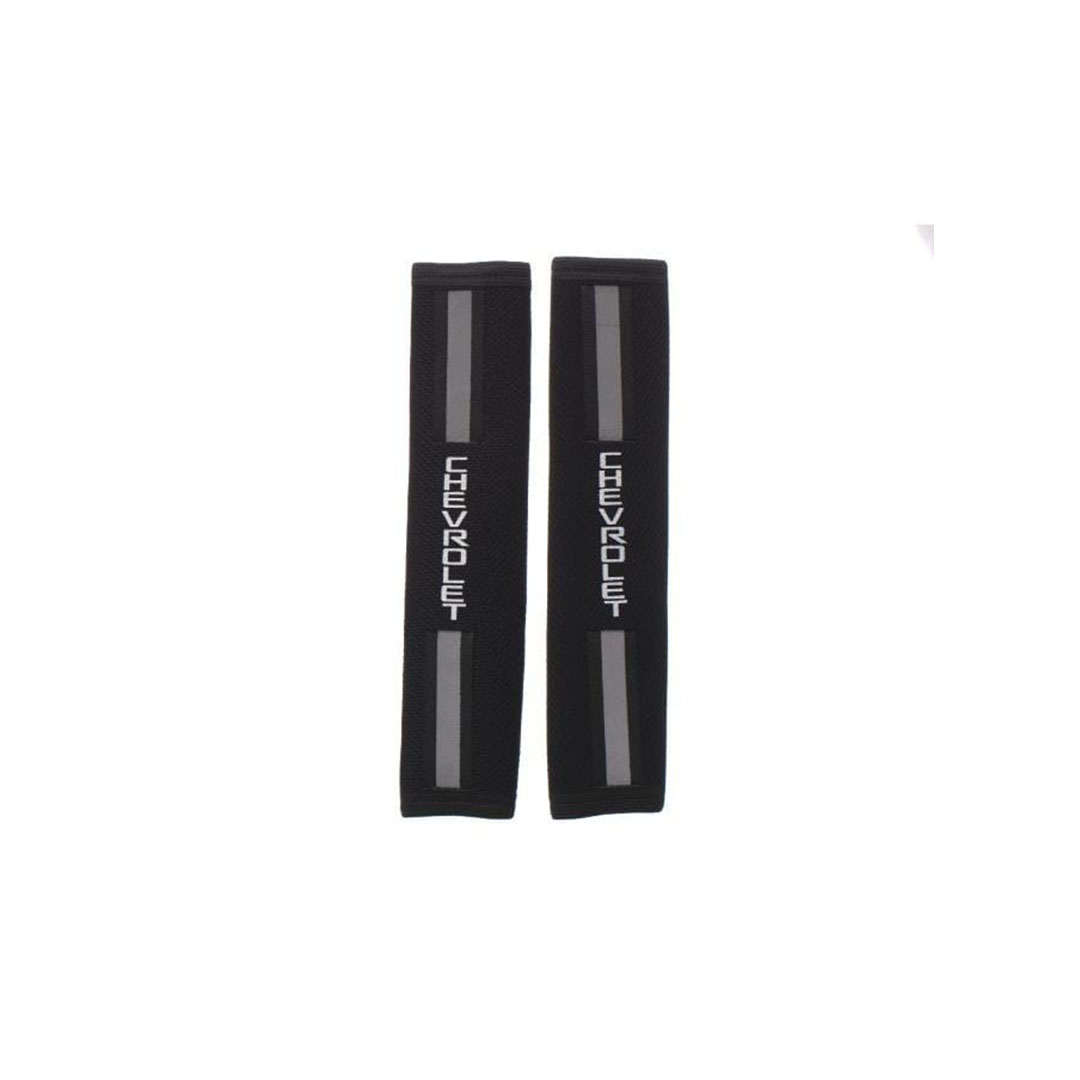 غطاء حزام الأمان للعربية - شيفورلية - أبيض/أسود