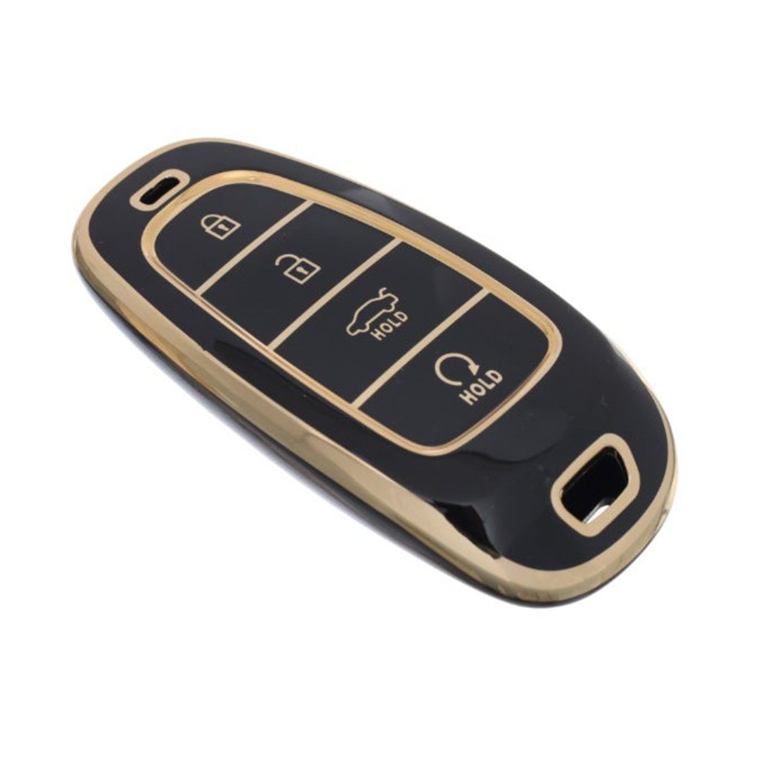 جراب سيليكون لهيونداي توسان - TPU - أسود ذهبي