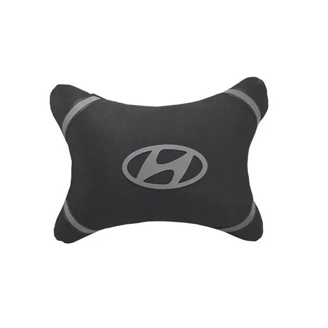 وسادة رقبة للسيارة 2 قطعة - هيونداي - أسود/أبيض