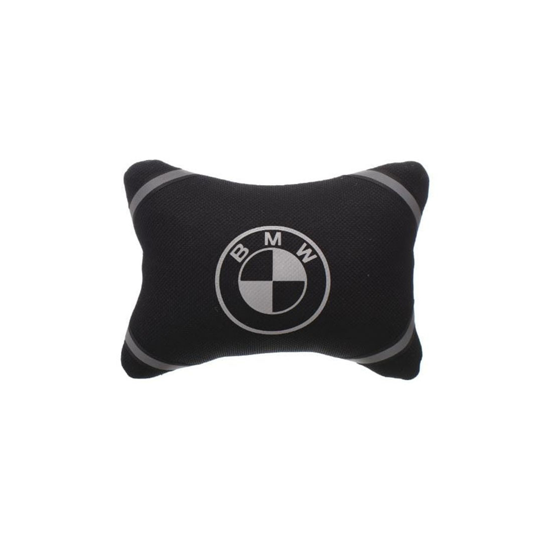 وسادة رقبة للسيارة 2 قطعة - BMW - أسود/أبيض
