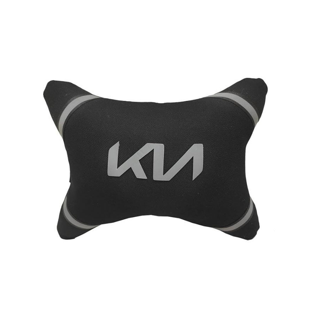 وسادة رقبة للسيارة 2 قطعة - كيا - أسود/أبيض