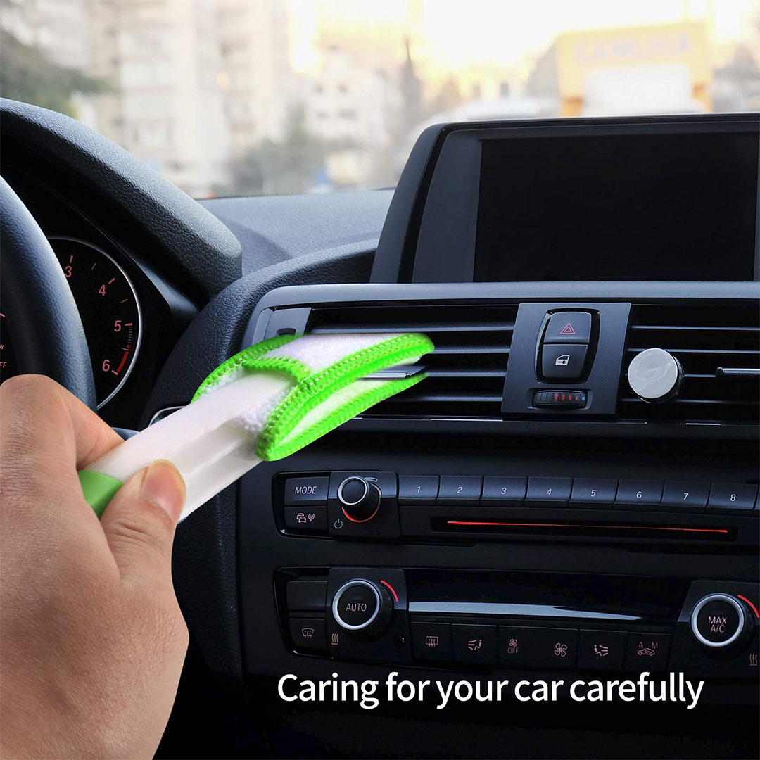 مجموعة فرش لتنظيف السيارة - 7 قطع - متعدد الألوان