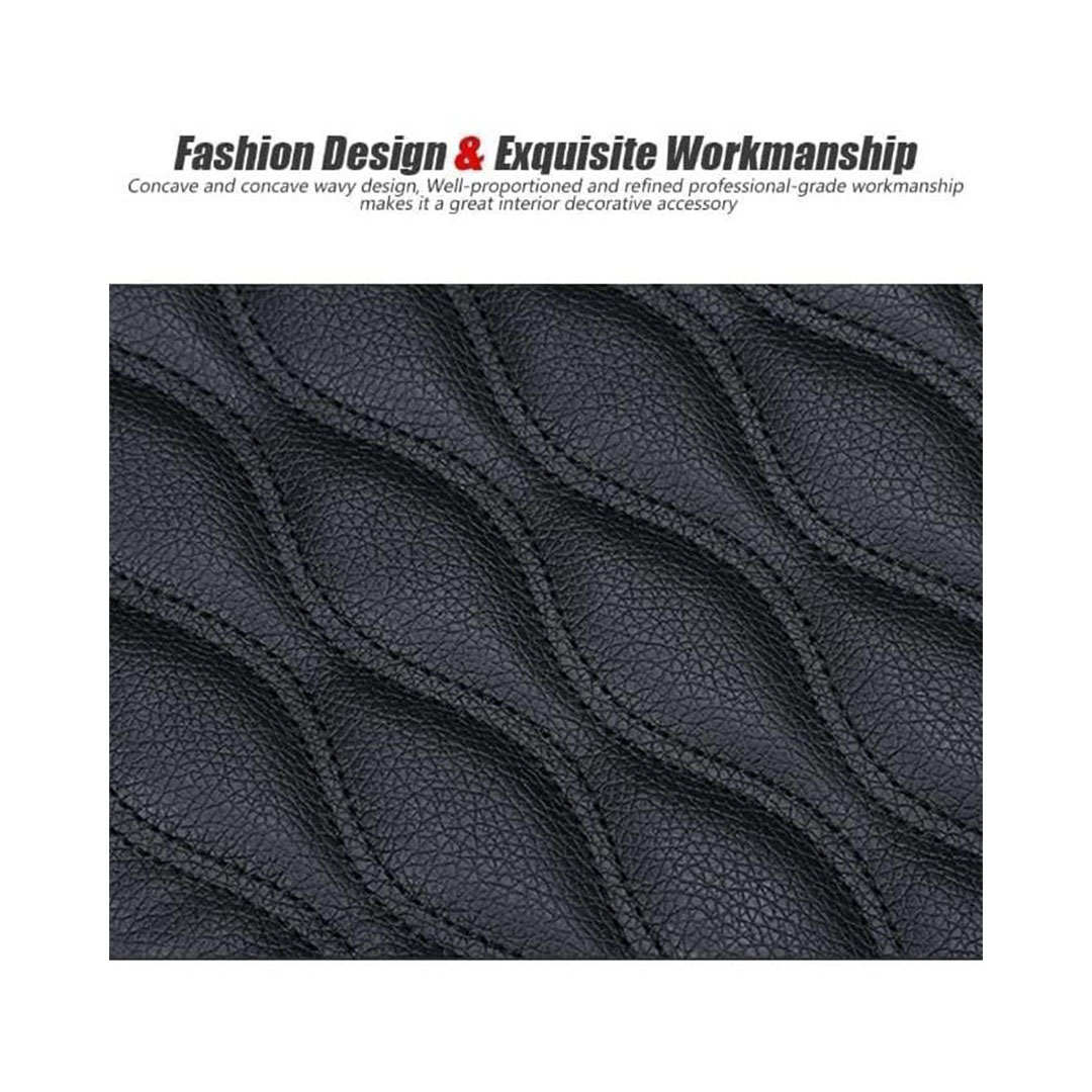 وسادة مسند ذراع جلدية - أسود