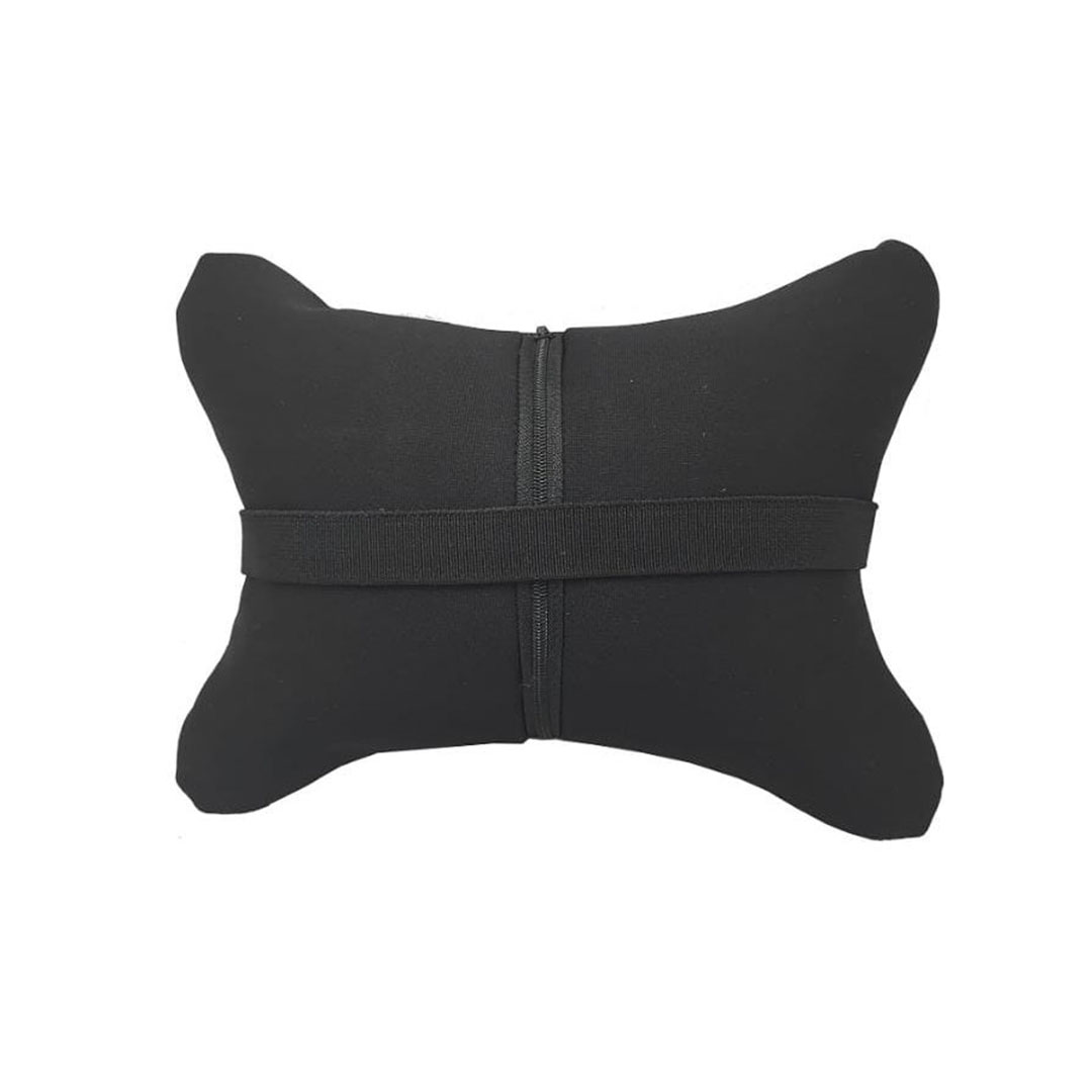 وسادة رقبة للسيارة 2 قطعة - أسكودا - أسود/أبيض