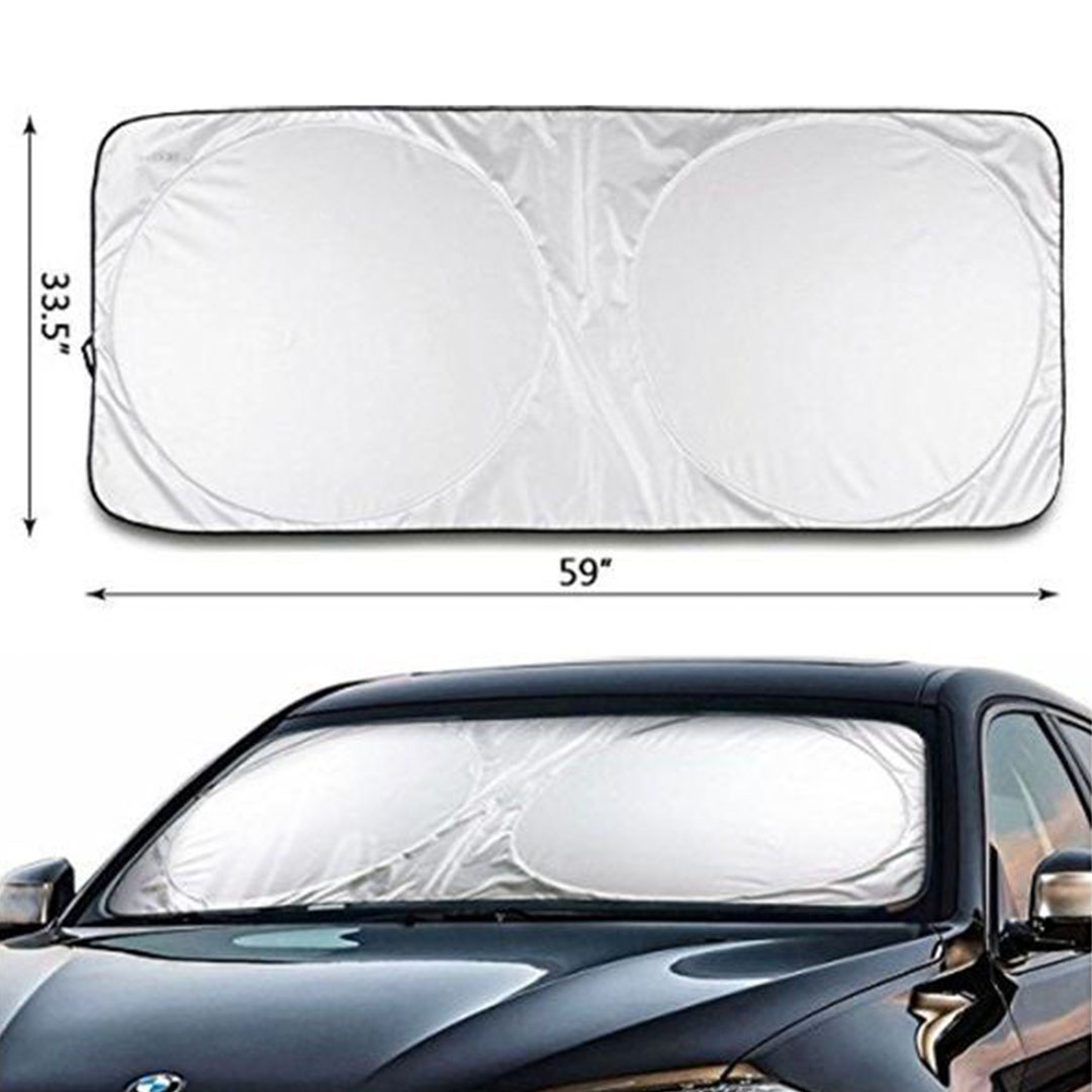 شماسة للزجاج الأمامي للسيارة - فضي