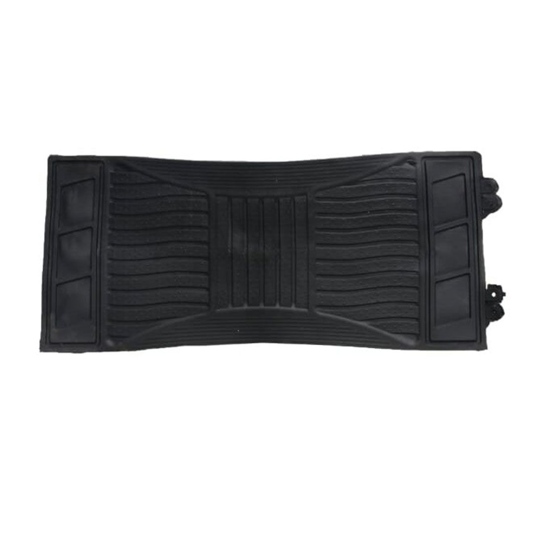 طقم دواسات جلدية مع شعار فيات - 5 قطع - أسود أحمر