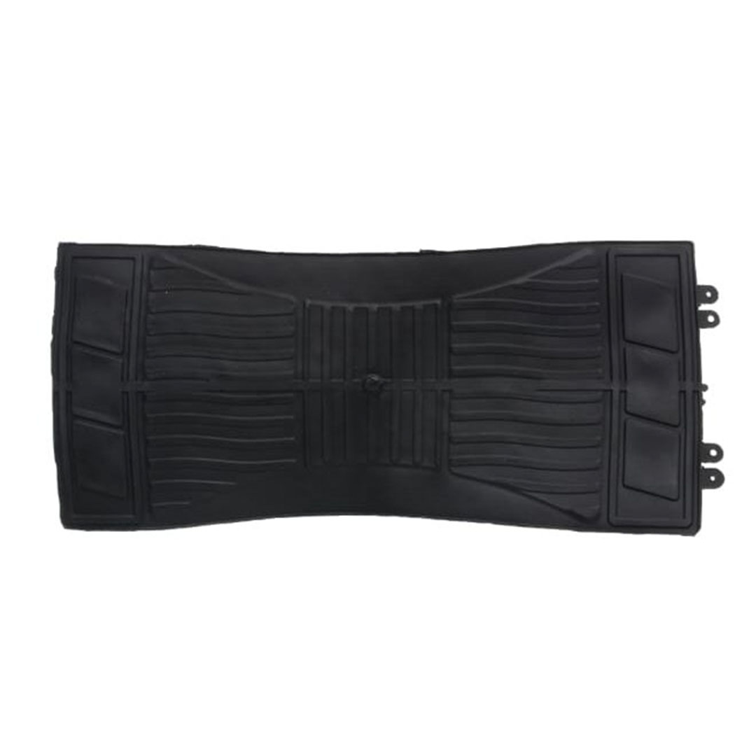 طقم دواسات جلدية مع شعار هيونداي - 5 قطع - أسود أحمر