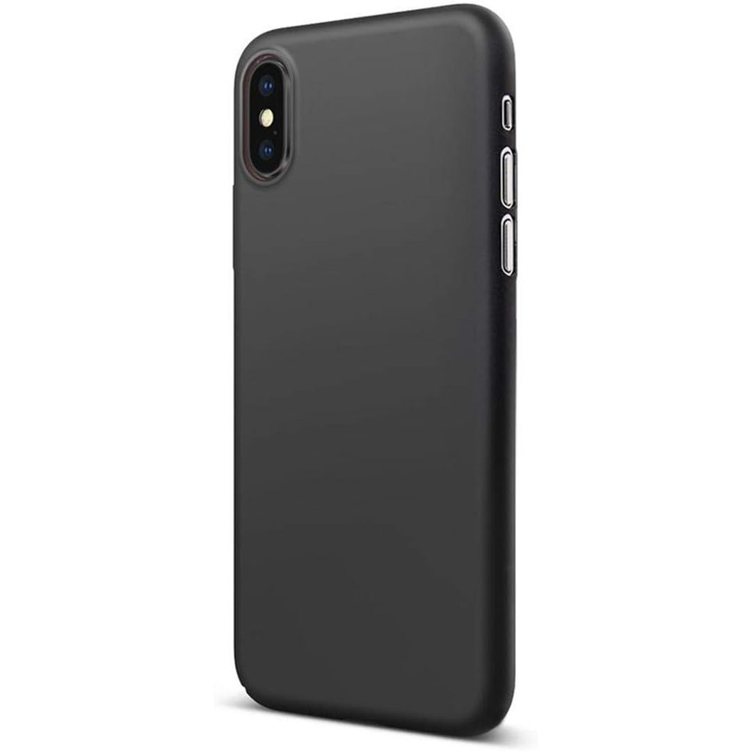 جراب ظهر سيليكون لموبايل أيفون XS ماكس - أسود