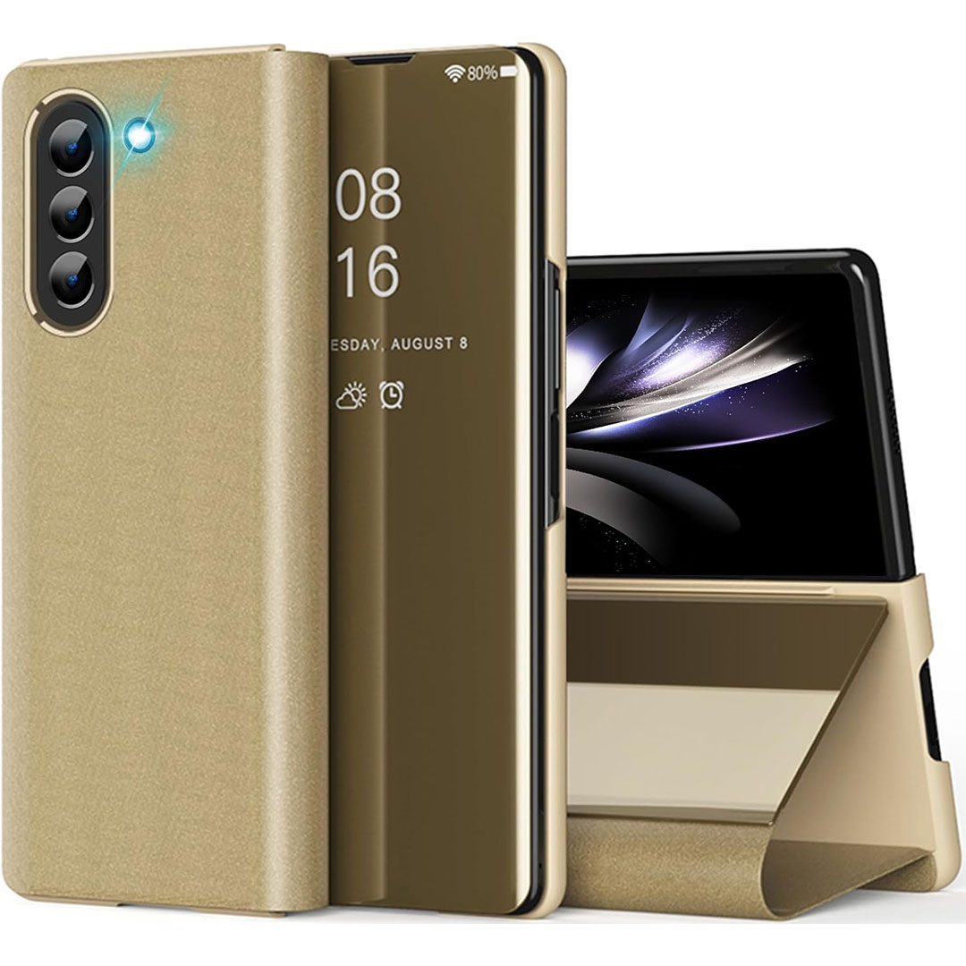 جراب بغطاء قابل للطي لموبايل جالاكسي Z فولد 5 - ذهبي