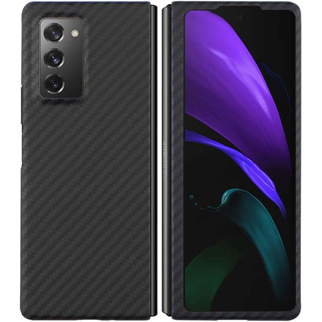 جراب بغطاء قابل للطي لموبايل سامسونج جالاكسي Z فولد 2 /Z فولد 2 5G - أسود