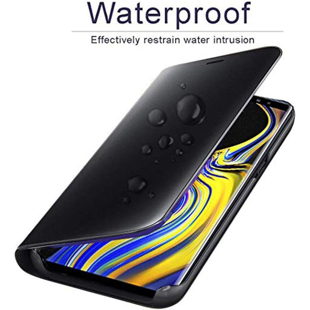 جراب بغطاء قابل للطي لموبايل سامسونج جالاكسي S23 الترا - أسود