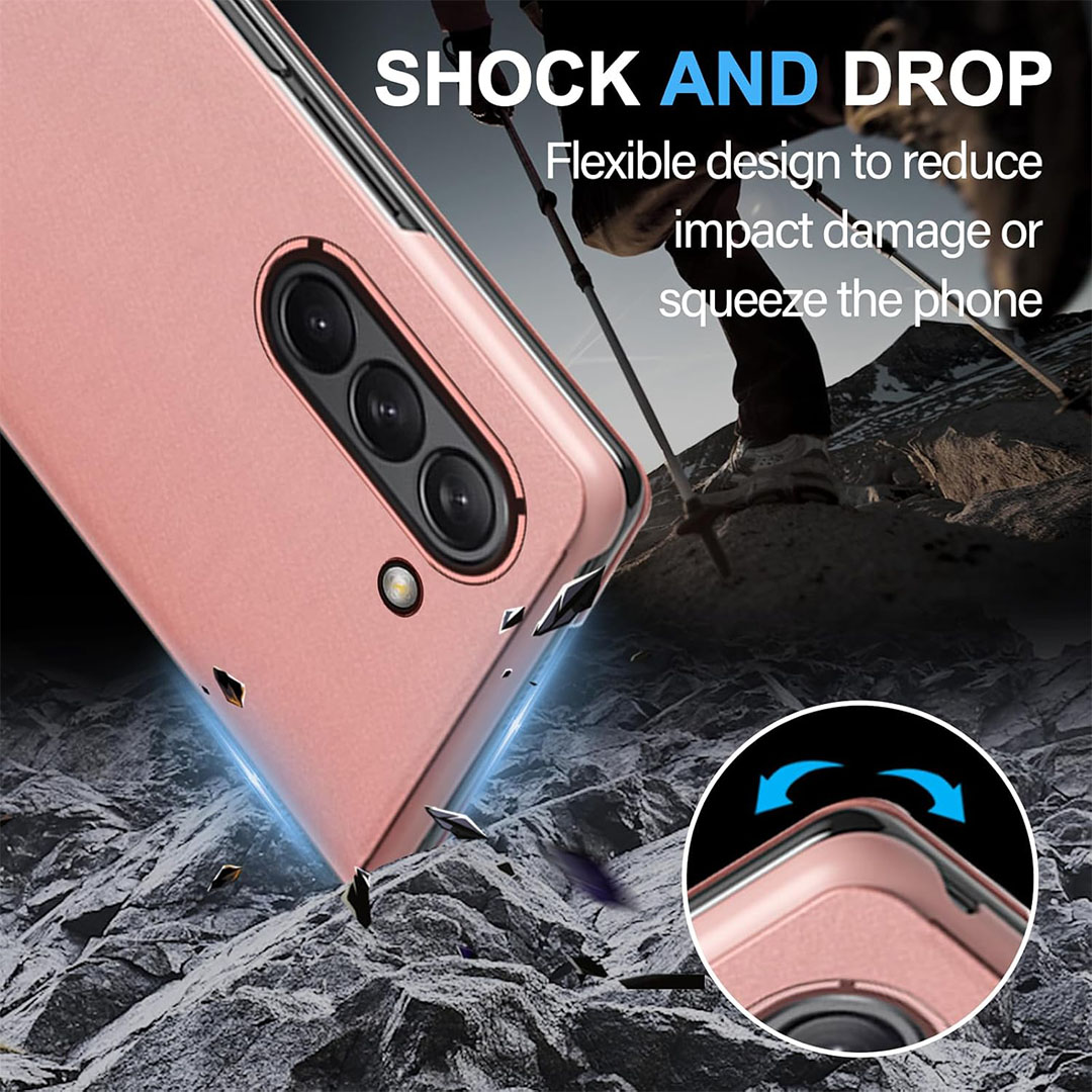 جراب لهاتف سامسونج Z فولد 5 - ذهبي/وردي