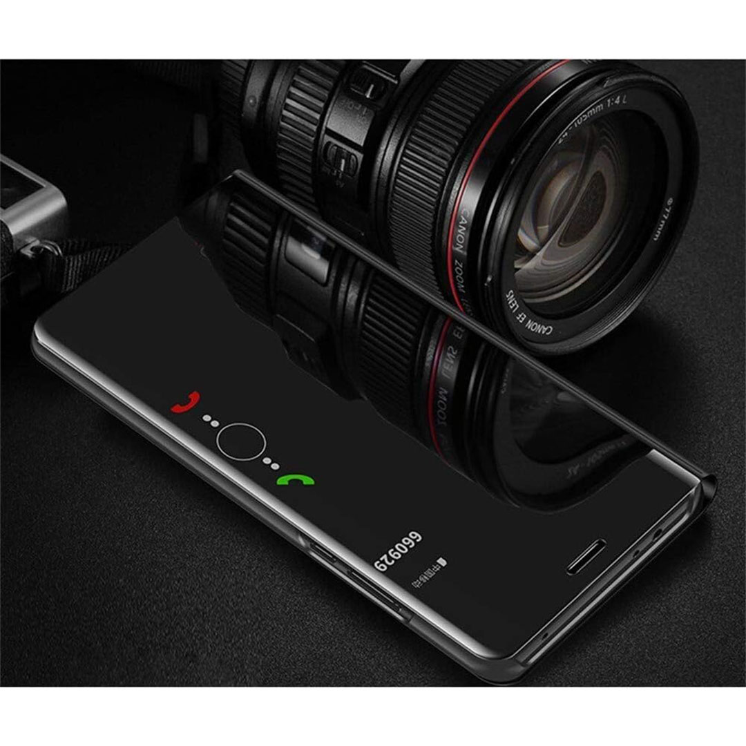 جراب بغطاء قابل للطي لموبايل سامسونج جالاكسي S23 FE - أسود