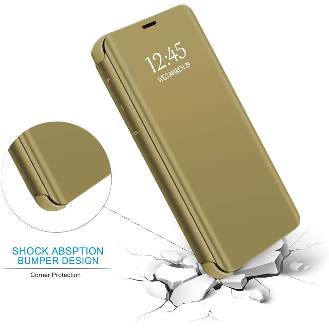 جراب بغطاء قابل للطي لموبايل شاومي ريدمي نوت 11 برو 5G - ذهبي