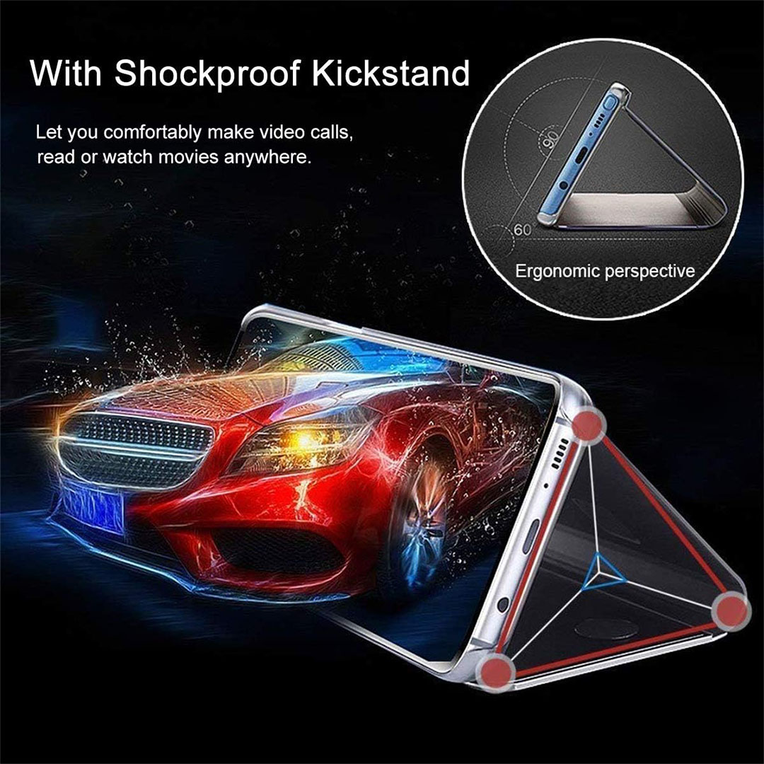 جراب بغطاء قابل للطي لموبايل ريدمي نوت 9 - أسود