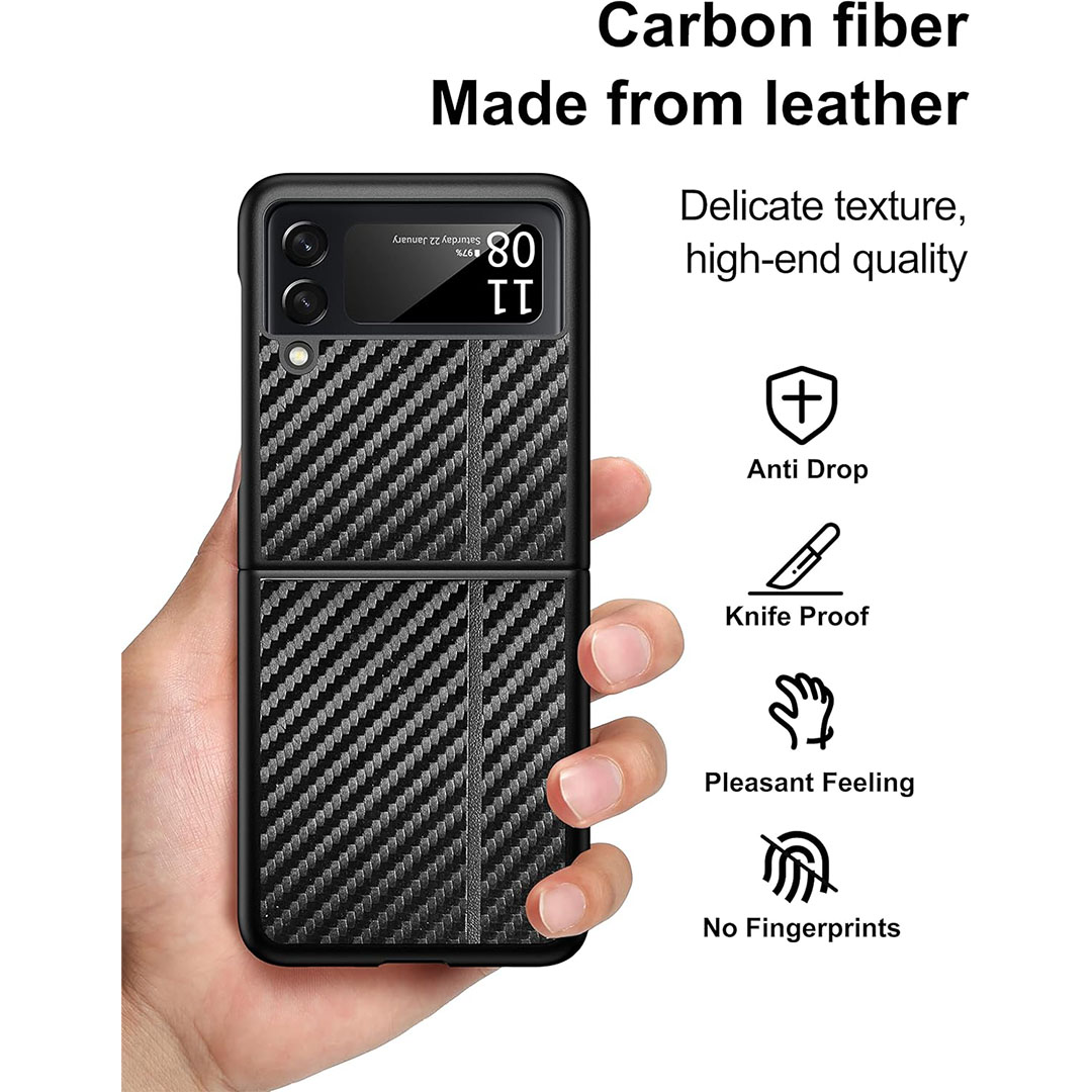 جراب لموبايل سامسونج جالاكسي Z فليب 3 5G - أسود