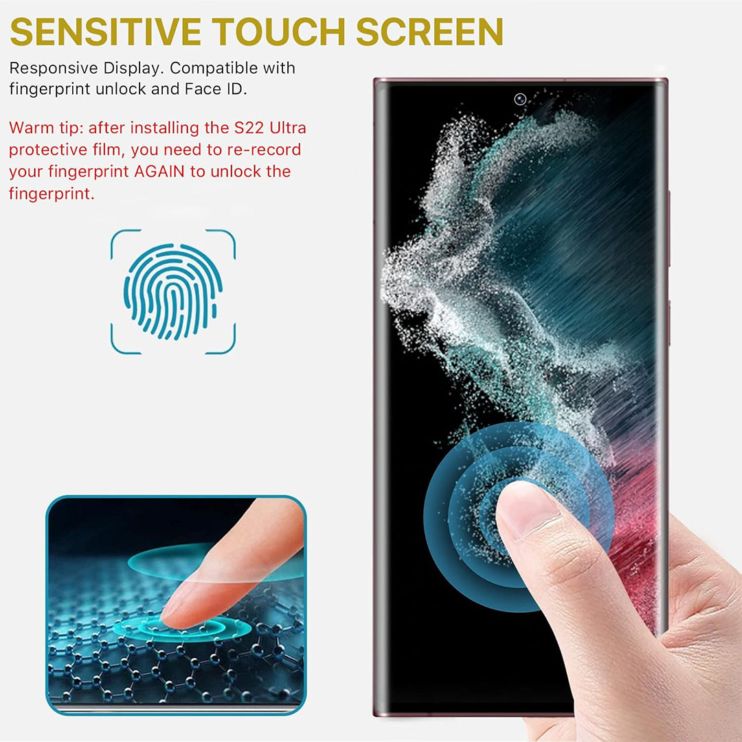 أسكرين من الزجاج المقوى لموبايل سامسونج جالاكسي S22 الترا