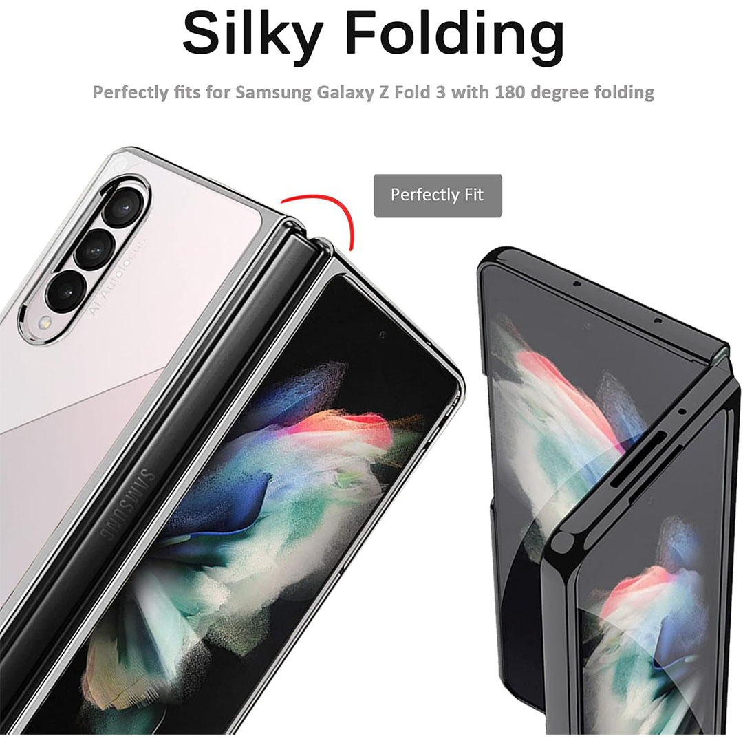 جراب حماية صلب لسامسونج جالاكسي Z فولد 3 5G - شفاف