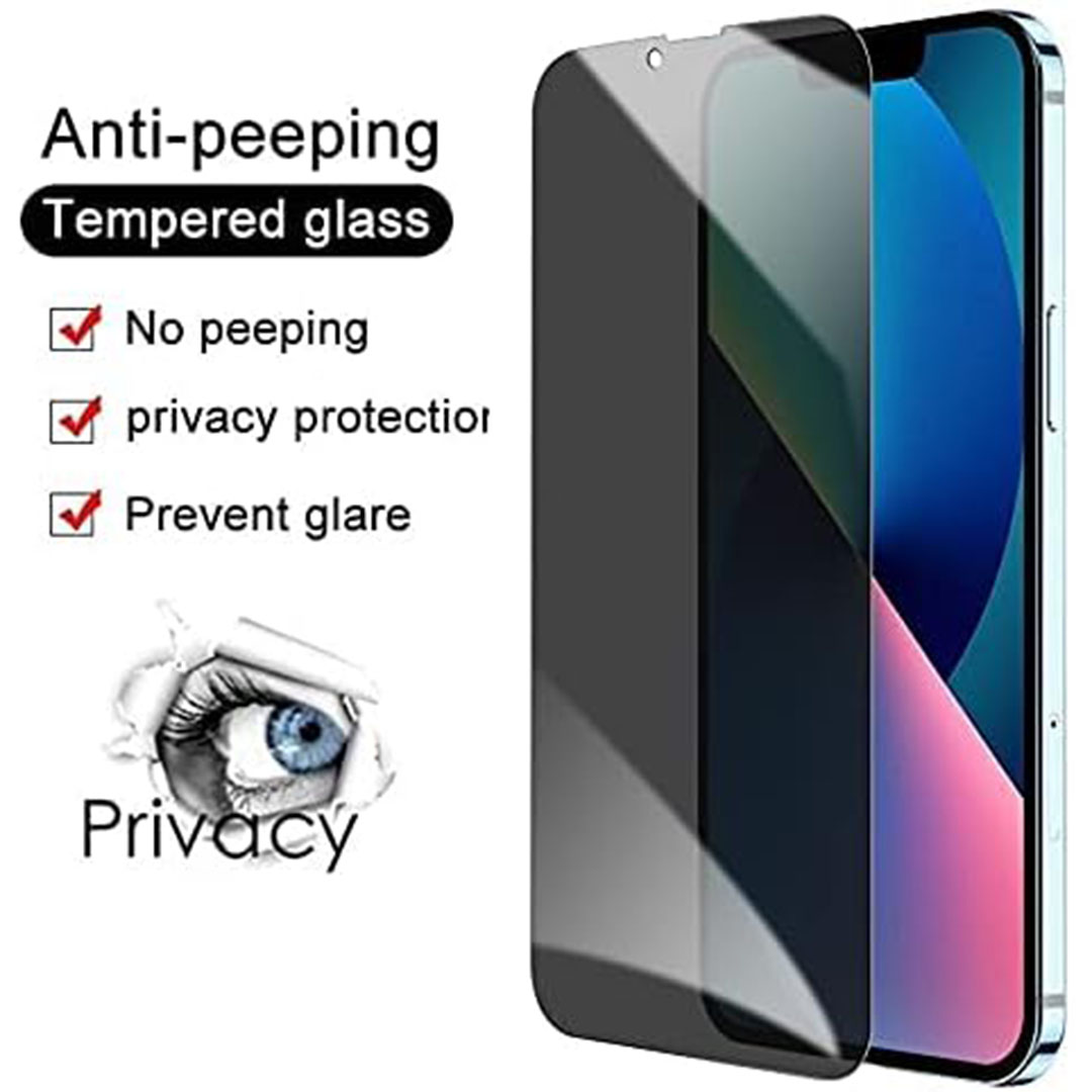 أسكرين من الزجاج المقوى لموبايل ايفون 13 برو ماكس - أسود