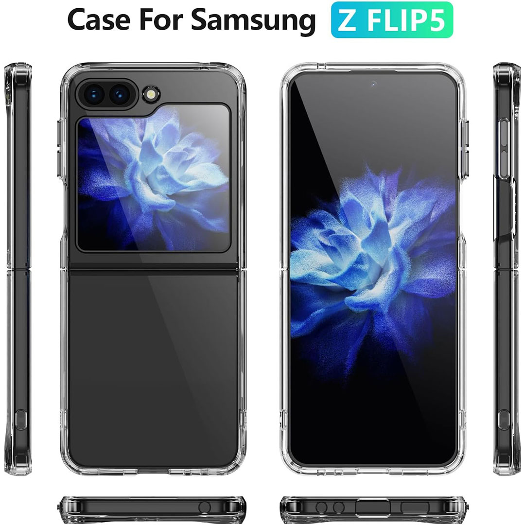 جراب لموبايل سامسونج جالاكسي Z فليب 5 5G - شفاف