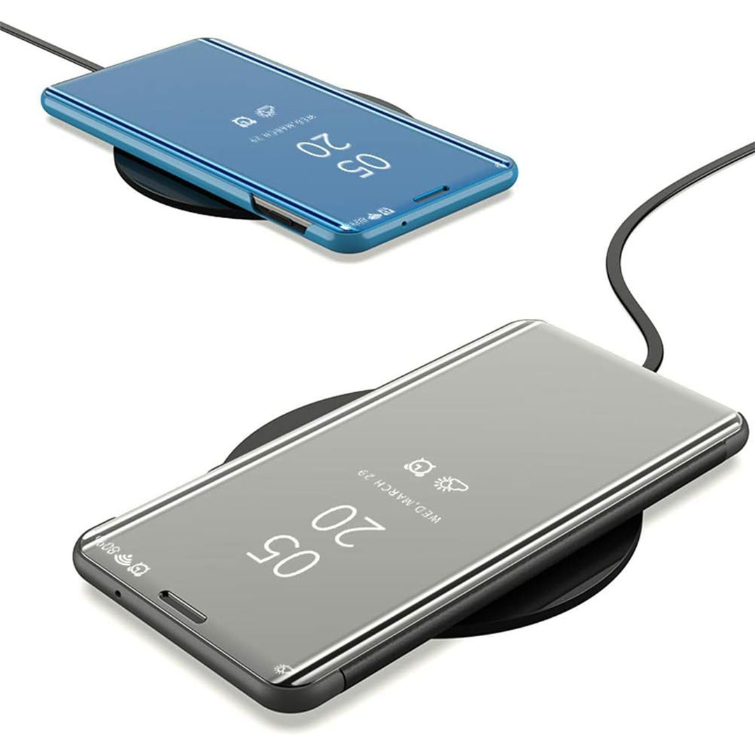 جراب بغطاء قابل للطي لموبايل هونر X7b - فضي