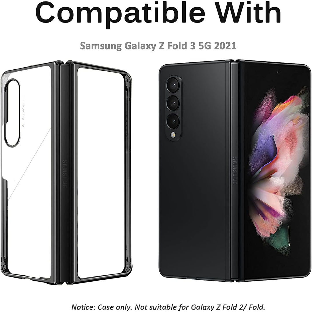 جراب حماية صلب لسامسونج جالاكسي Z فولد 3 5G - شفاف