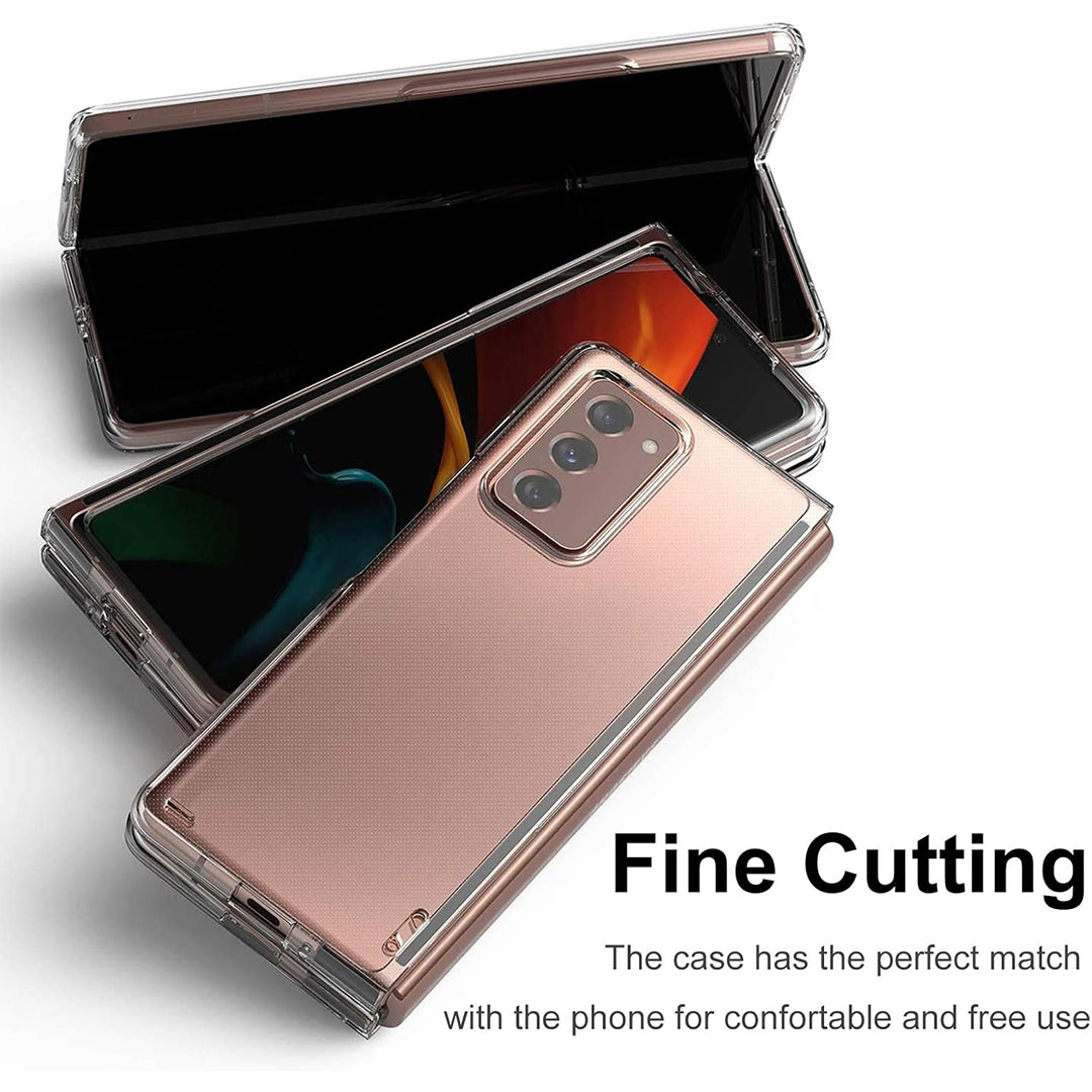 جراب حماية صلب لسامسونج جالاكسي Z فولد 2 - شفاف