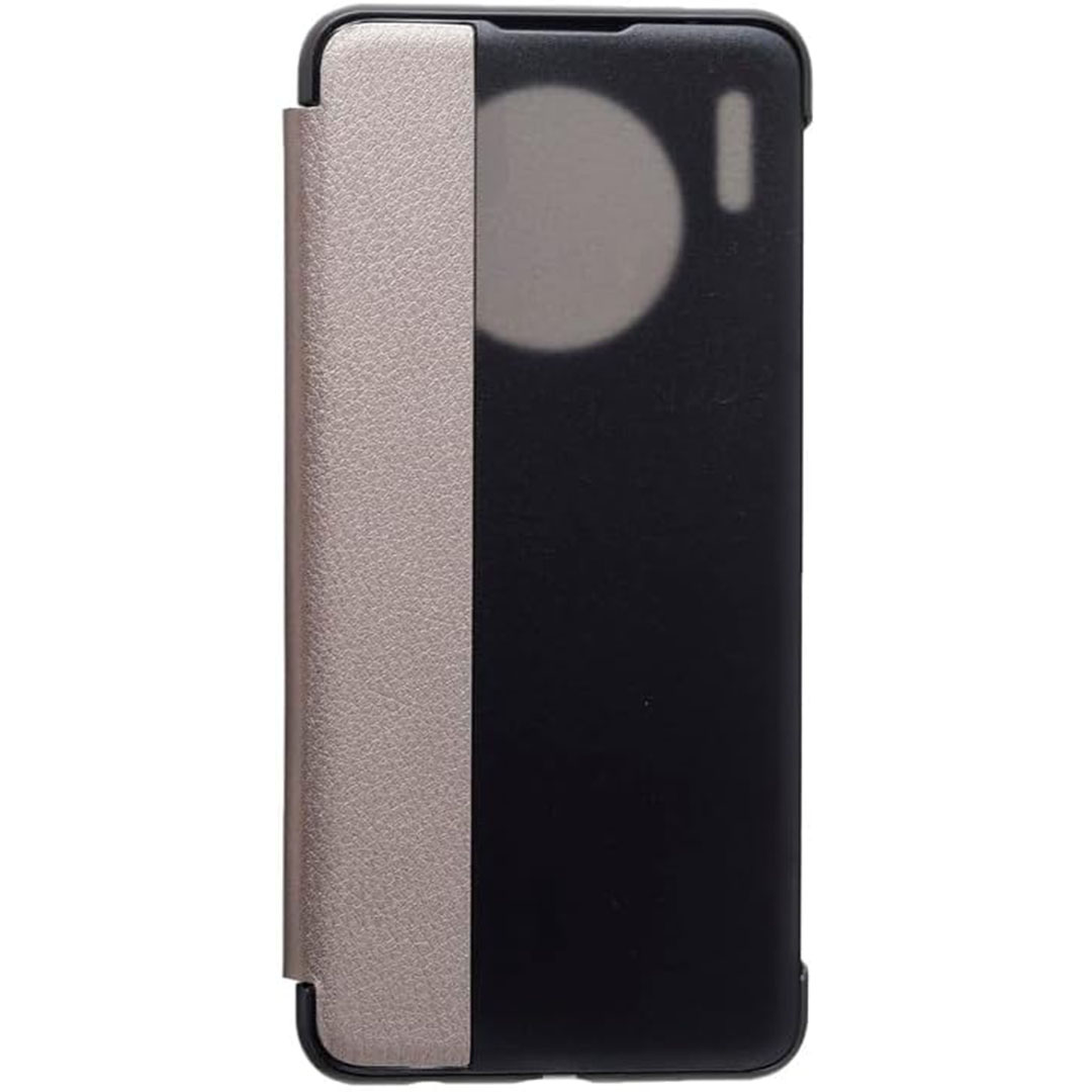 جراب جلد بغطاء قابل للطي لموبايل هواوي ميت 30 برو - كافية