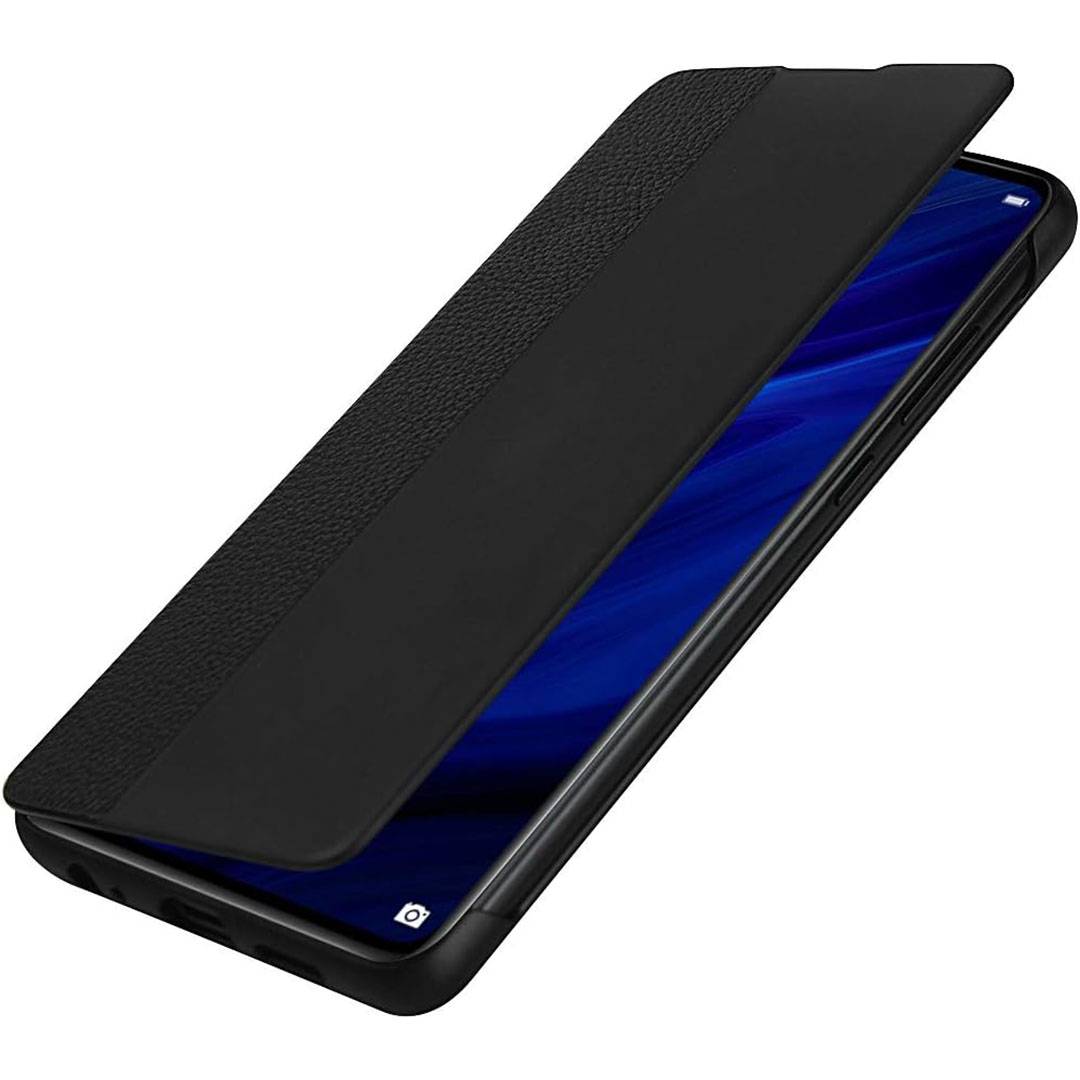 جراب من الجلد لموبايل هواوي P30 - أسود