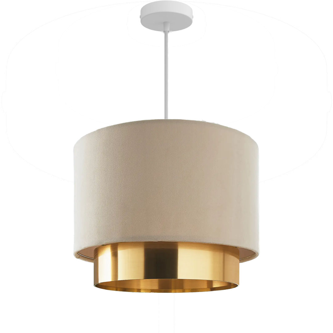 نجفة للسقف مودرن - أبيض/ذهبي/بيچ