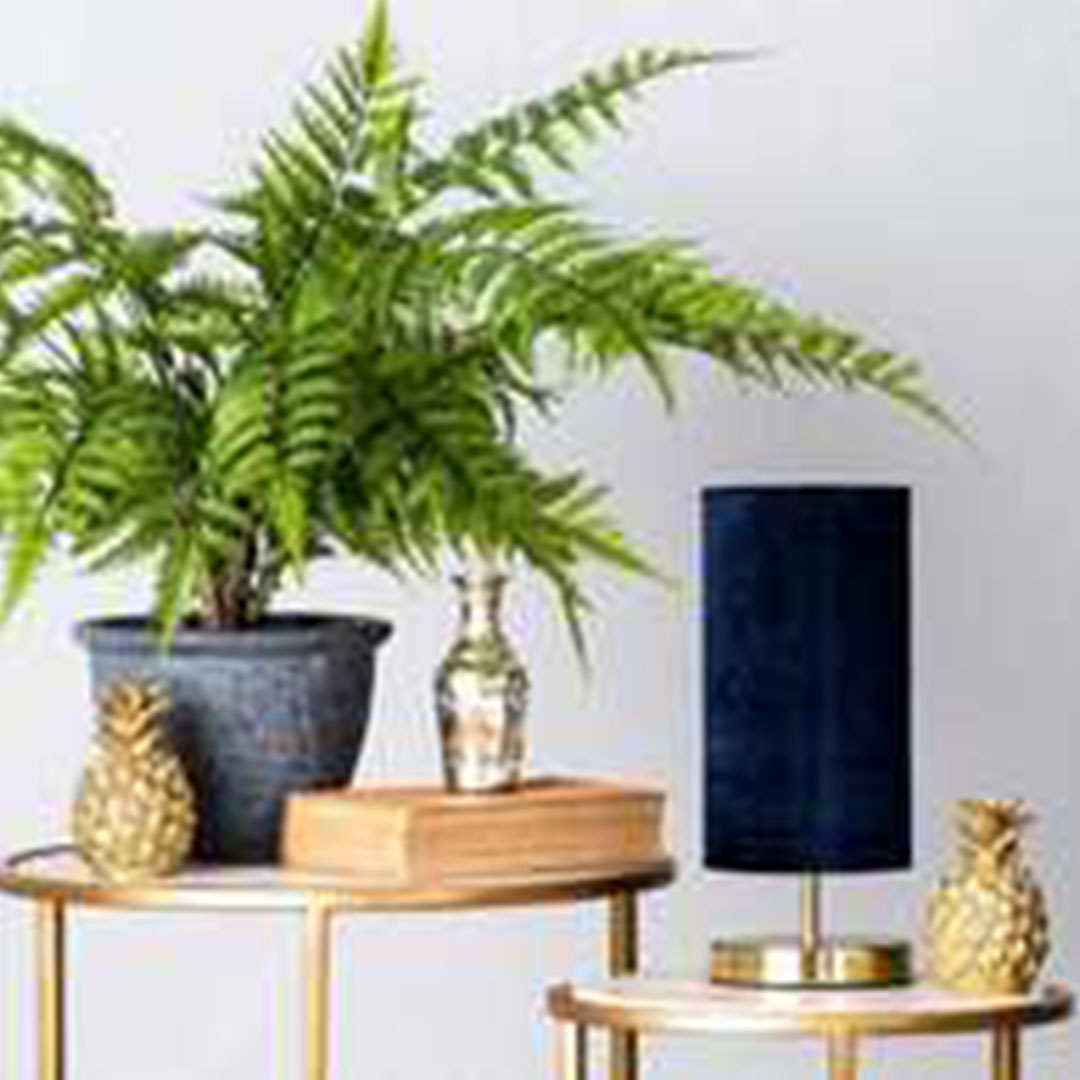 أباجورة للمكتب مودرن - أزرق داكن/ذهبي