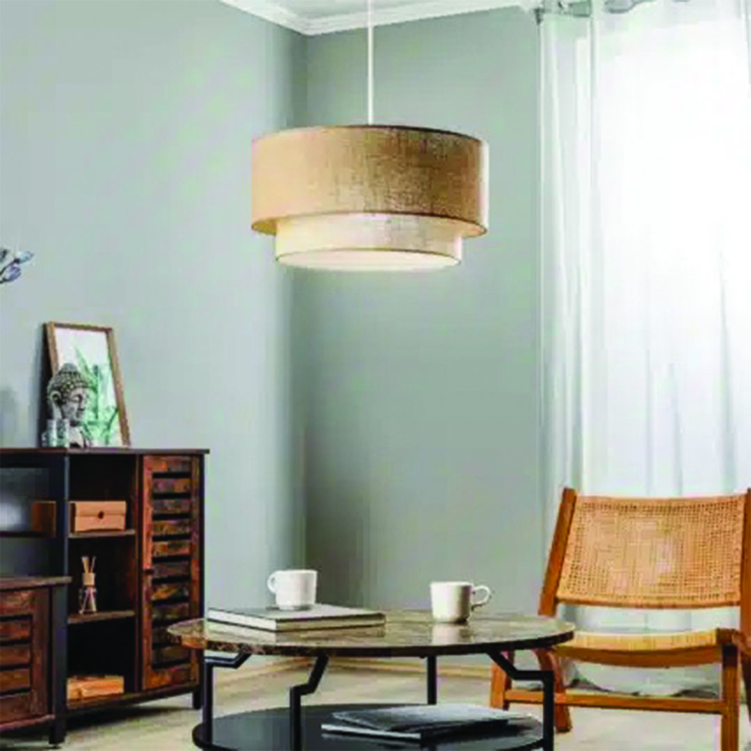 نجفة للسقف مودرن - بيچ/أسود