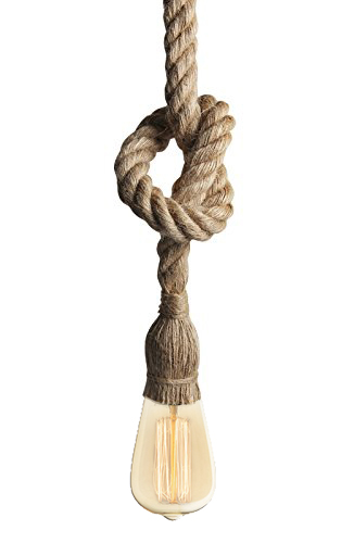 وحدة إضاءة عل شكل حبل - بيج