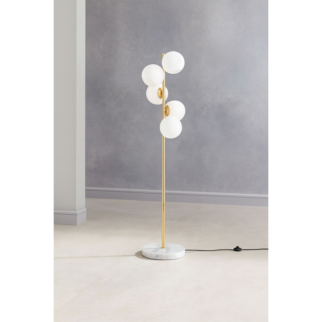 لمبادير ذهبي قاعدة رخام - ٥ طرف