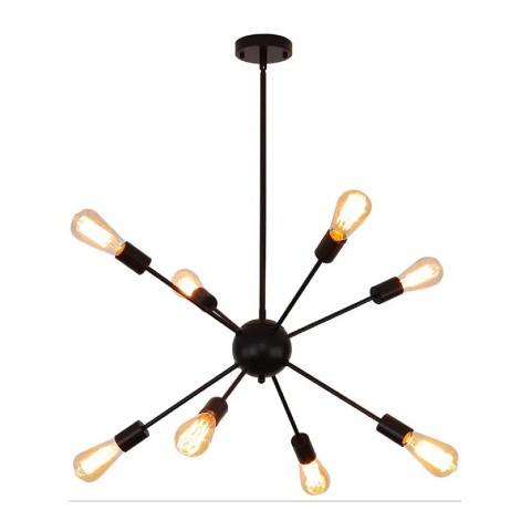 نجفة عنكبوتية ثمانية - أسود