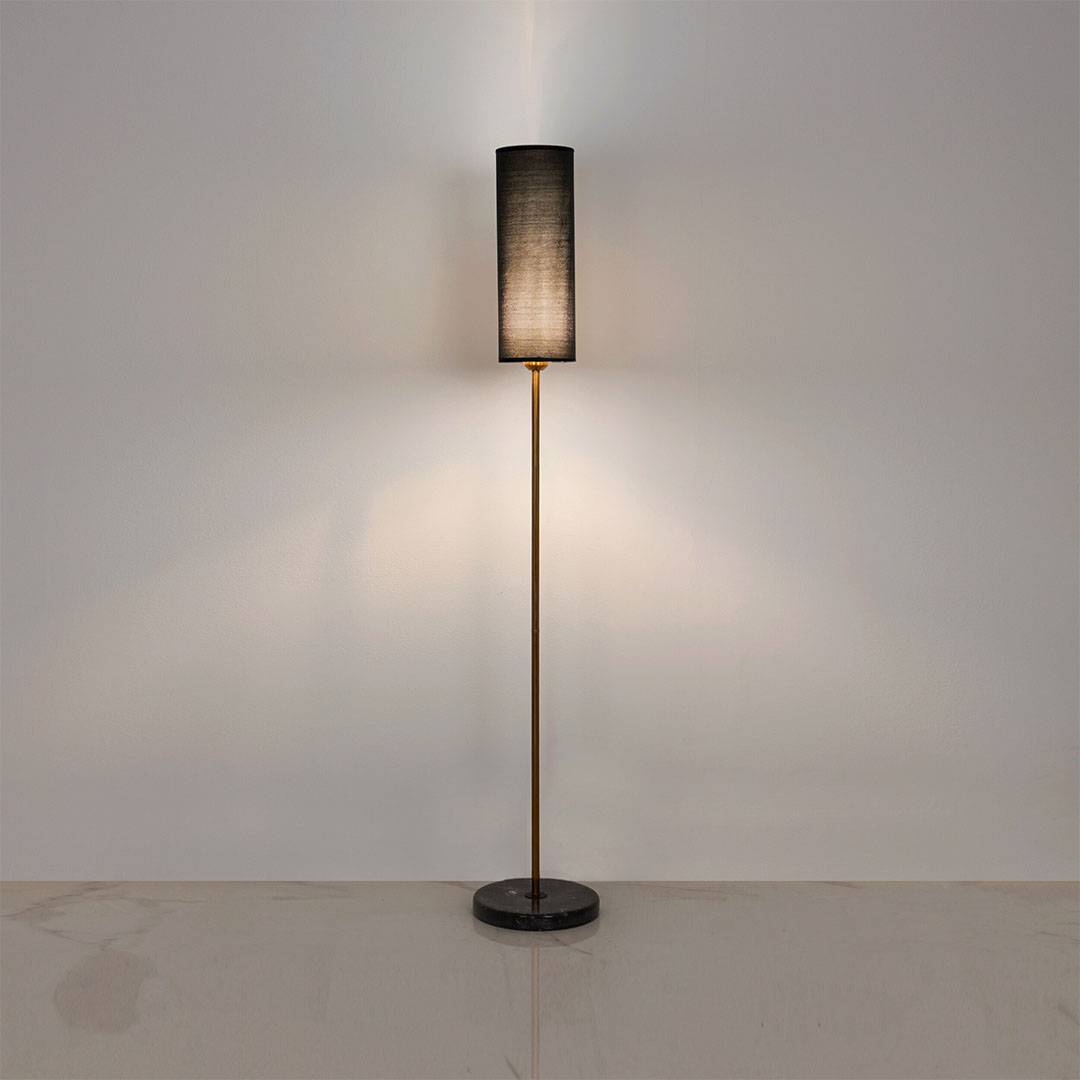 لمبادير ذهبي قاعدة رخام - اسود