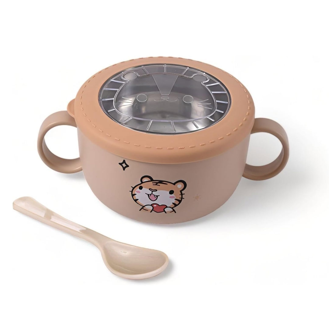 لانش بوكس نودلز شكل بولة - برتقالي