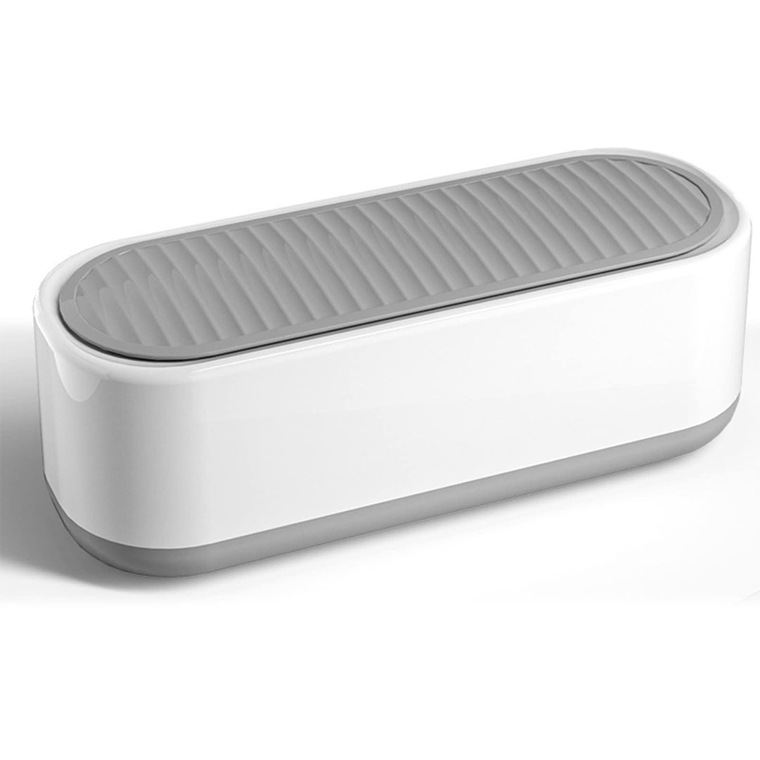 منظف ​​النظارات بالموجات فوق الصوتية - أبيض / رمادي