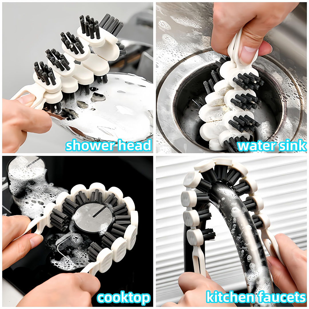 فرشاة تنظيف للاماكن الضيقة - أبيض