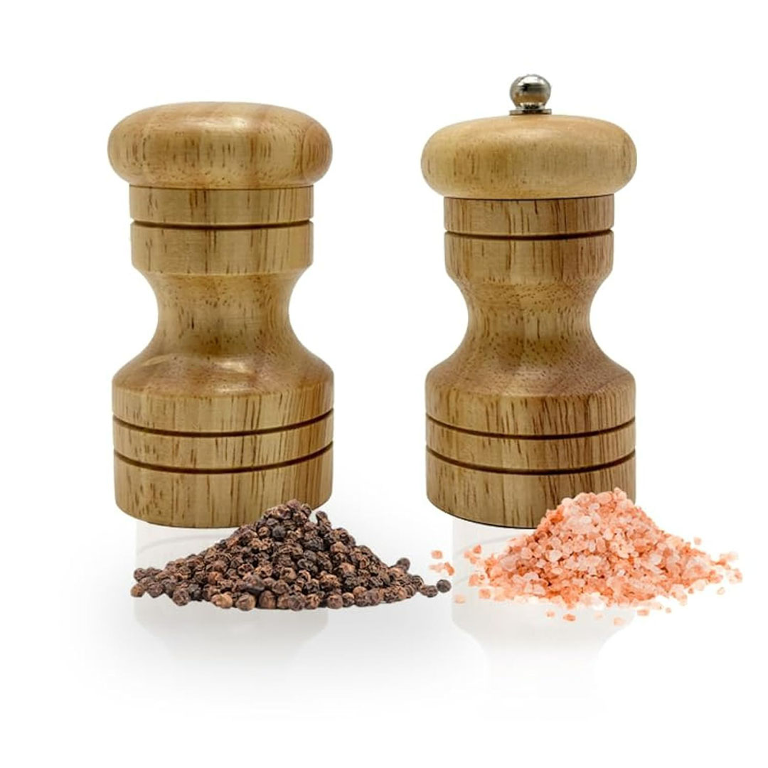مطحنة ملح وفلفل - 2 قطعة - خشبي