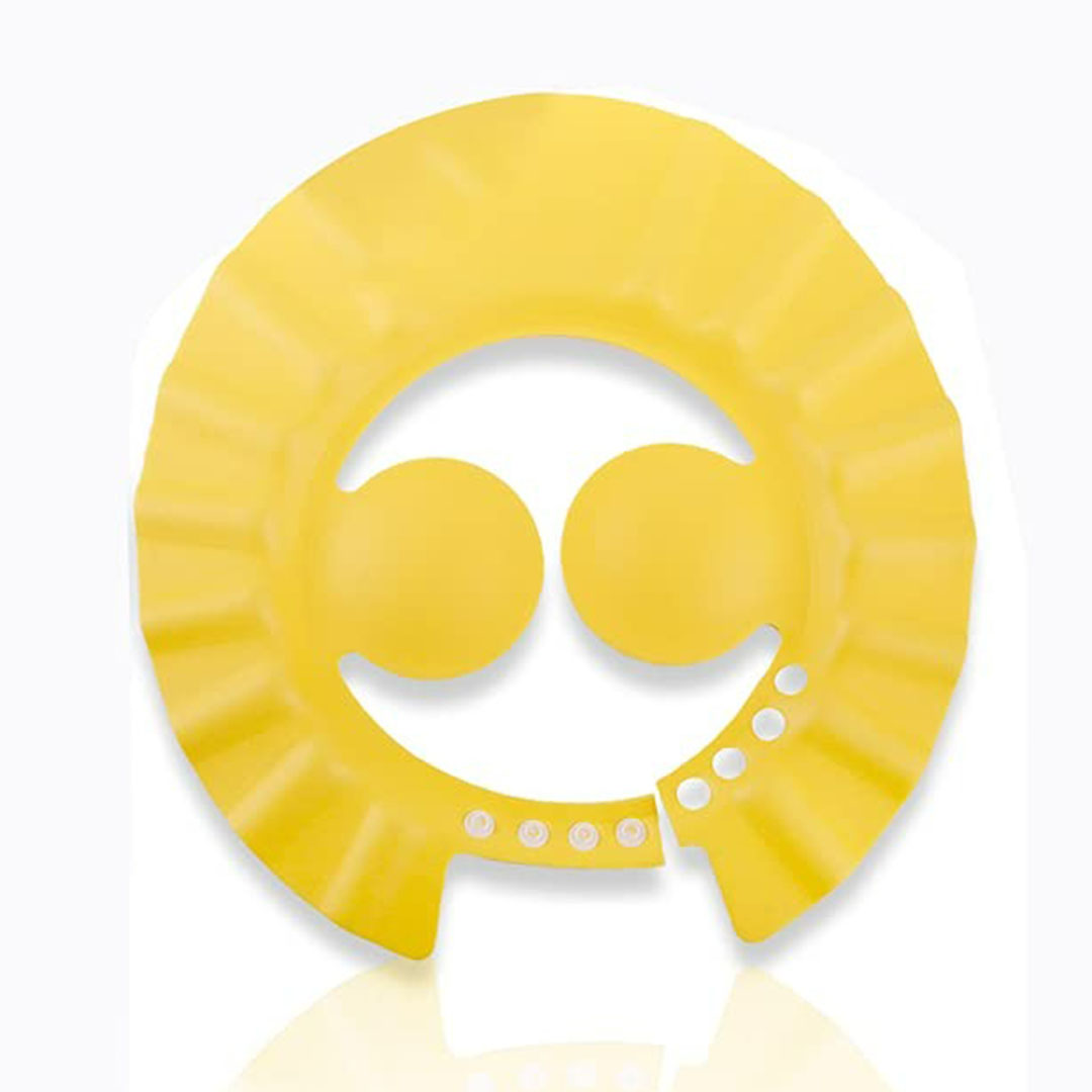 طاقية استحمام سيليكون للاطفال قابلة للتعديل - أصفر