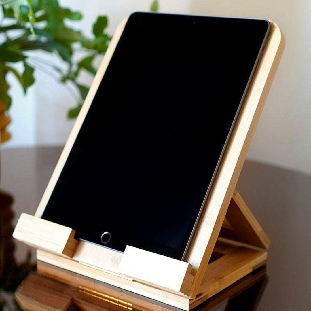 حامل تابلت خشبي - 3 مستويات