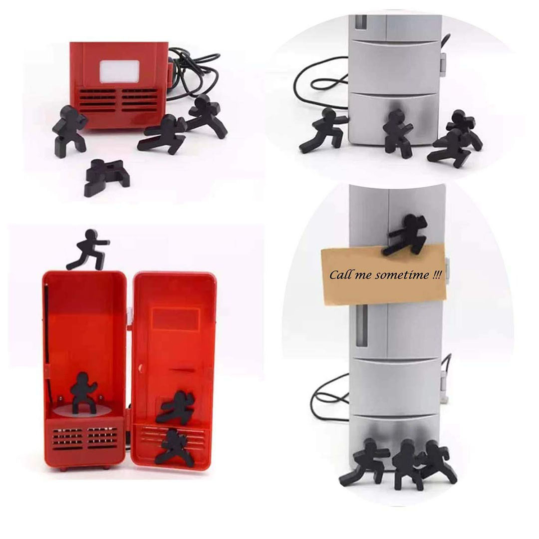 ملصق ثلاجة مغناطيسي شكل نينجا - 4 قطع - أسود