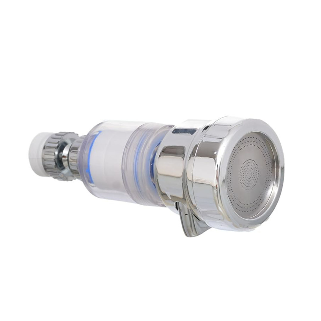 حنفية فلتر متعددة الرش دوارة 360 درجة - فضي