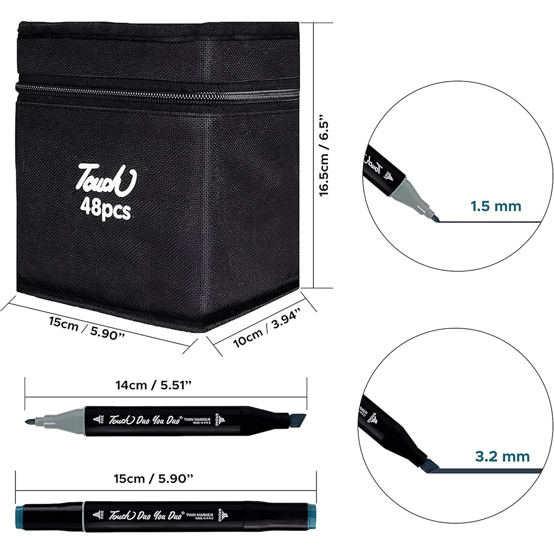 هايلايتر متعدد الالوان - 48 قطعه - متعدد الألوان