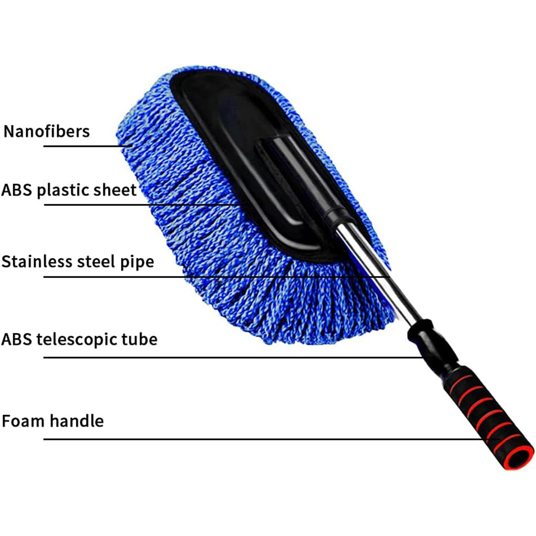 فرشة تنظيف السيارة - أزرق/أسود