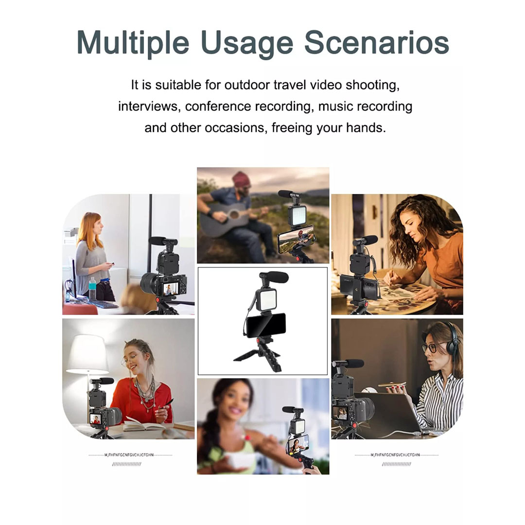 حامل ثلاثي للكاميرا - 6*1 - أسود