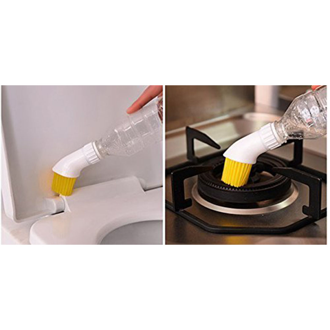 فرشاة تنظيف بديل غطاء الزجاجة - أبيض / أصفر